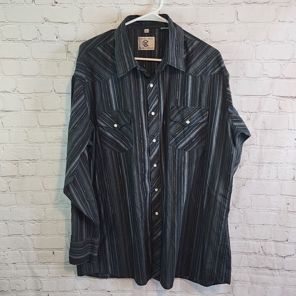 Men's Corral West Ranch West button down longsleeve shirt, size XL